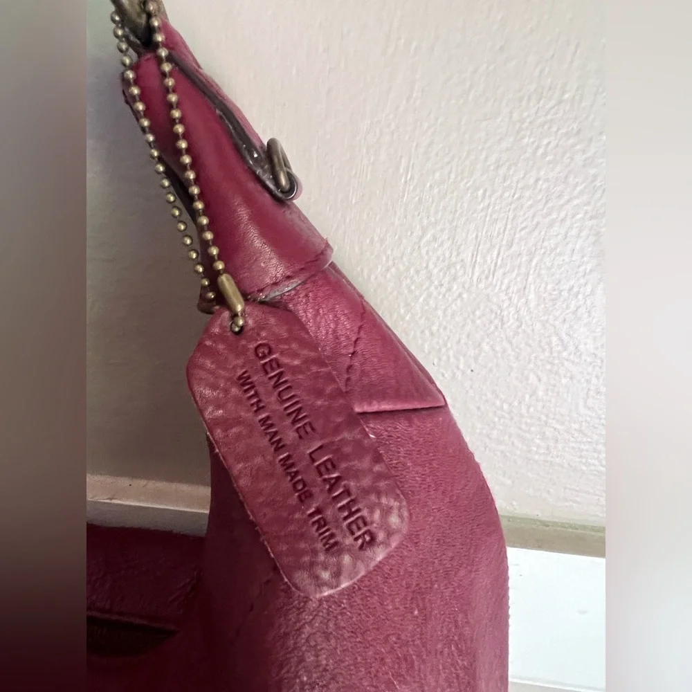 Relativity Burgundy Leather Hobo Bag